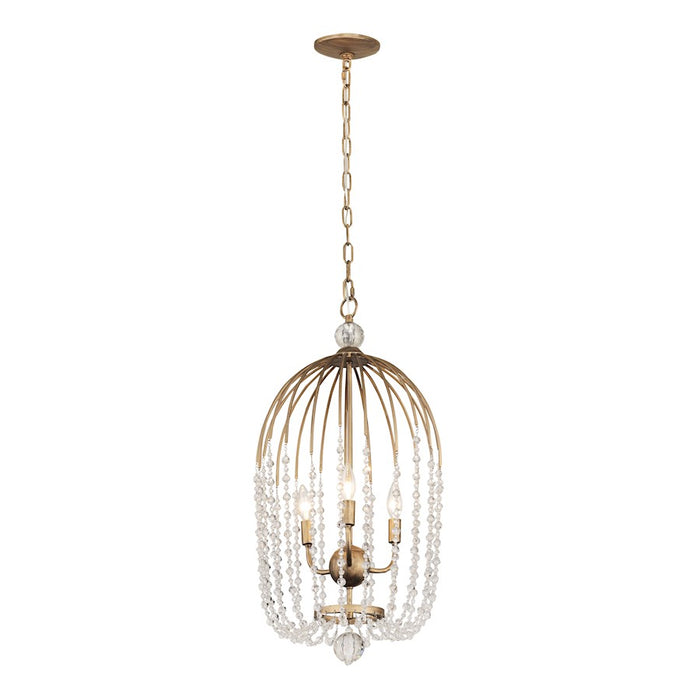 Varaluz Voliere Crystal Pendant, Havana Gold