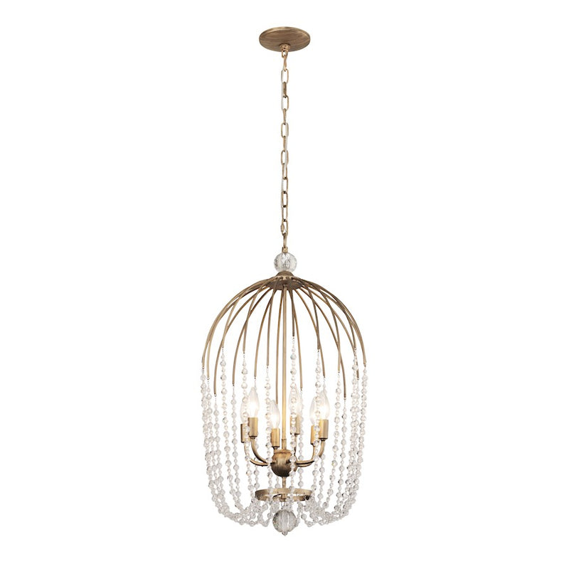 Varaluz Voliere Crystal Pendant, Havana Gold