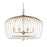 Varaluz Voliere 6 Light Crystal Oval Pendant, Havana Gold