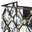 Varaluz Windsor 3 Light Crystal Bath, Carbon/Havana Gold
