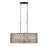 Varaluz Windsor 8 Light Crystal Oval Linear Pendant, Carbon/Gold