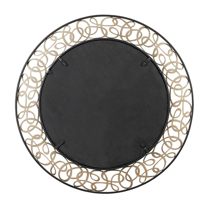 Varaluz Scribble 33" Wall Mirror, Matte Black/Artifact