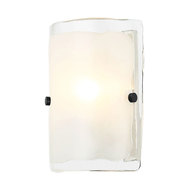 Varaluz Fairchild Sconce, Black/Nickel/Satin Brass/Clear