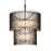 Varaluz Park Row 14-Lt 2-Tier Chandelier, Matte Black/French Gold - 393C14MBFG