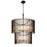 Varaluz Park Row 14-Lt 2-Tier Chandelier, Matte Black/French Gold