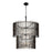Varaluz Park Row 14-Lt 2-Tier Chandelier, Matte Black/French Gold