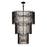 Varaluz Park Row 18-Lt 3-Tier Chandelier, Matte Black/French Gold