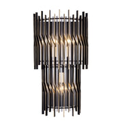Varaluz Park Row 3-Lt Sconce, Matte Black/French Gold - 393W03MBFG