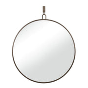 Varaluz Stopwatch Round Accent Wall Mirror, 40"W x 40"H, Bronze
