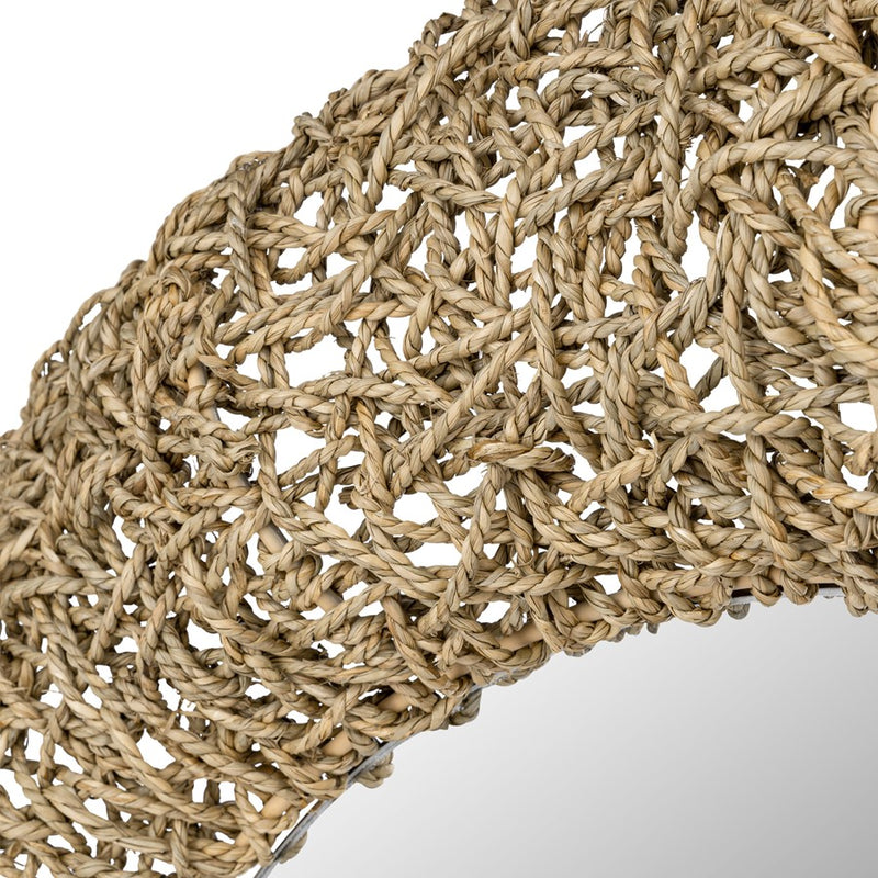 Varaluz Tangled 33-in Wall Mirror, Natural Rope