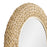 Varaluz Athena 24x40 Oval Wall Mirror, French Gold/Natural Seagrass