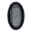 Varaluz Athena 24x40 Oval Wall Mirror, Matte Black/Black Seagrass