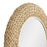 Varaluz Athena 30" Round Wall Mirror, French Gold/Natural Seagrass