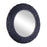 Varaluz Athena 30" Round Wall Mirror, Black/Midnight Blue Seagrass