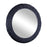 Varaluz Athena 40" Round Wall Mirror, Black/Midnight Blue Seagrass