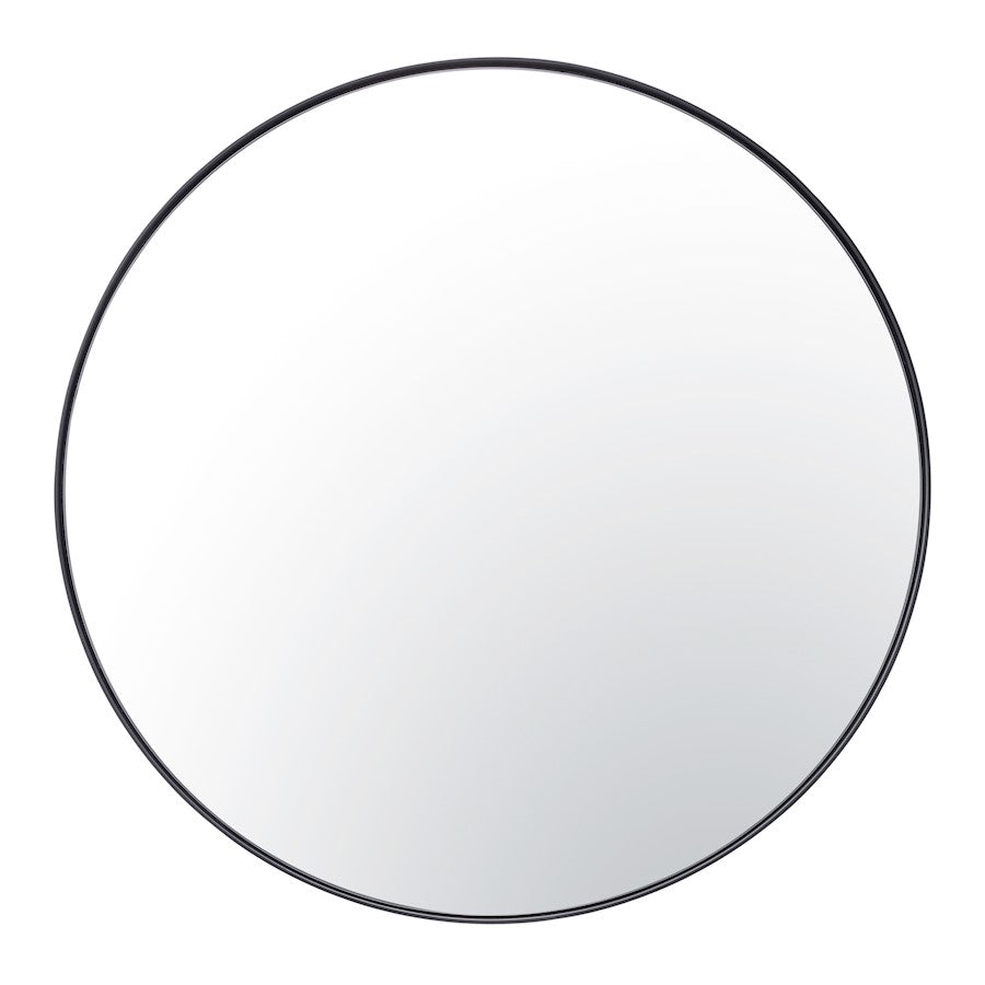 Varaluz Tablet 30" Round Wall Mirror, Black - 458MI30BL