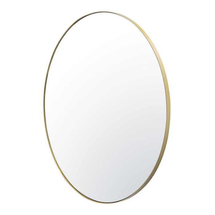 Varaluz Tablet 40" Round Wall Mirror, Gold