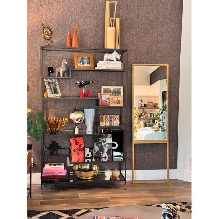 Varaluz Hopscotch 20x64 Floor/Wall Mirror, Gold