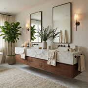 Varaluz Kye Vertical Rounded Rectangular Wall Mirror, Bronze