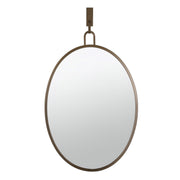 Varaluz Stopwatch Oval Powder Room Wall Mirror, Bronze