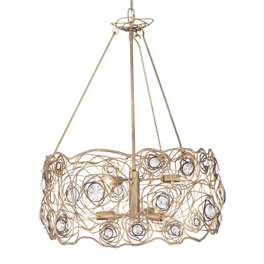 Varaluz Ethereal Rose 6 Light Chandelier, Havana Gold Ombre - 500C06HGOB