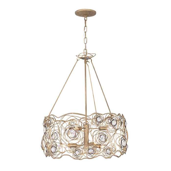 Varaluz Ethereal Rose 6 Light Chandelier, Havana Gold Ombre