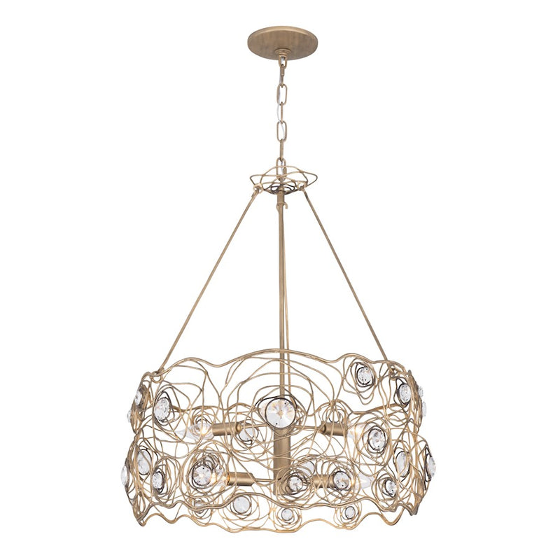 Varaluz Ethereal Rose 6 Light Chandelier, Havana Gold Ombre