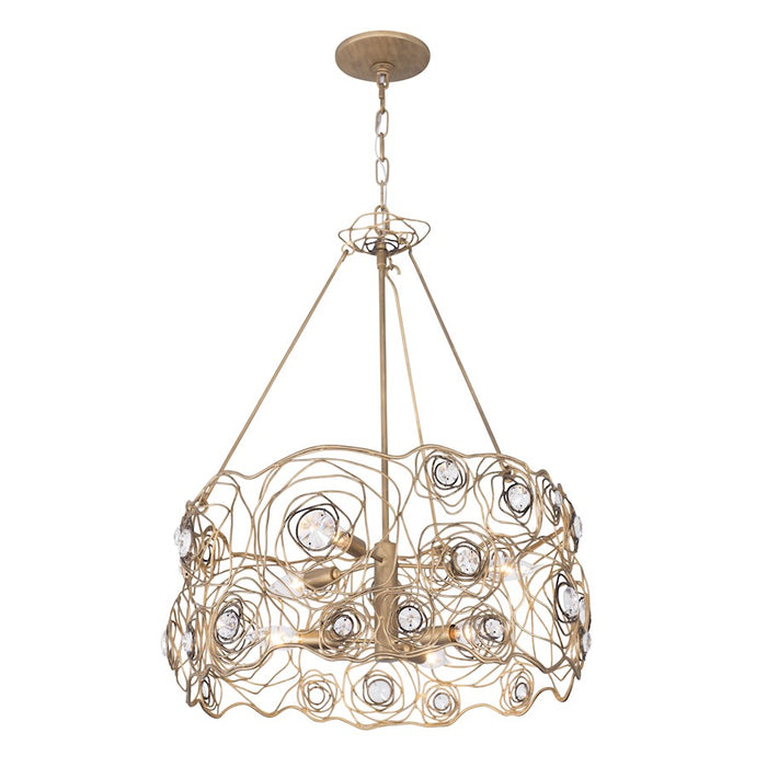 Varaluz Ethereal Rose 6 Light Chandelier, Havana Gold Ombre