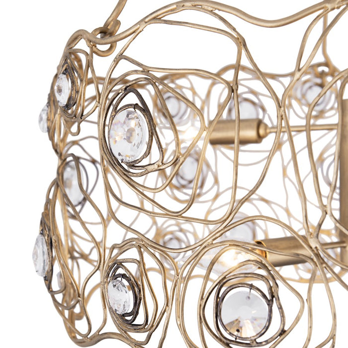 Varaluz Ethereal Rose 6 Light Chandelier, Havana Gold Ombre