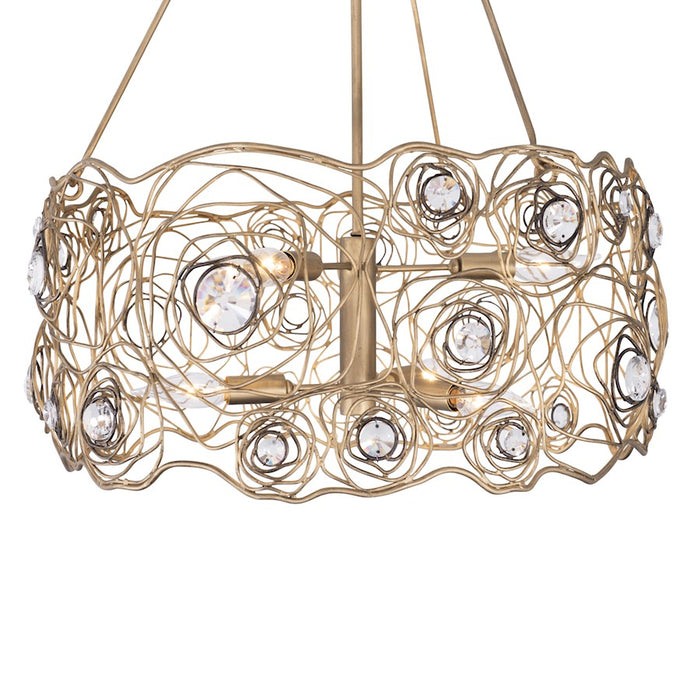 Varaluz Ethereal Rose 6 Light Chandelier, Havana Gold Ombre