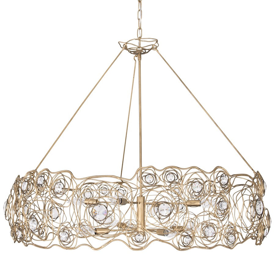 Varaluz Ethereal Rose 8 Light Chandelier, Havana Gold Ombre - 500C08HGOB