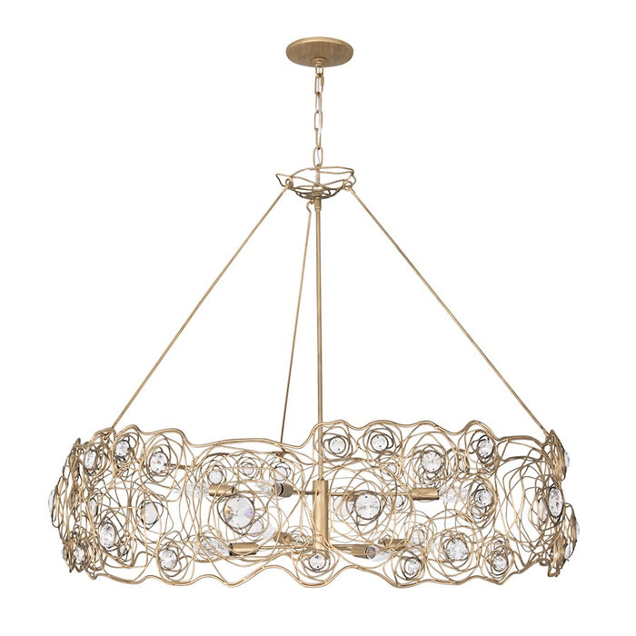 Varaluz Ethereal Rose 8 Light Chandelier, Havana Gold Ombre