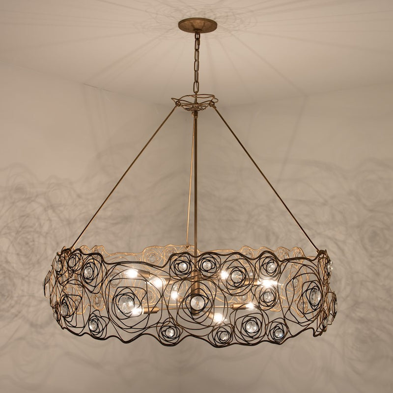 Varaluz Ethereal Rose 8 Light Chandelier, Havana Gold Ombre
