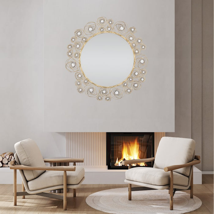 Varaluz Ethereal Rose 38" Wall Mirror, Havana Gold Ombre