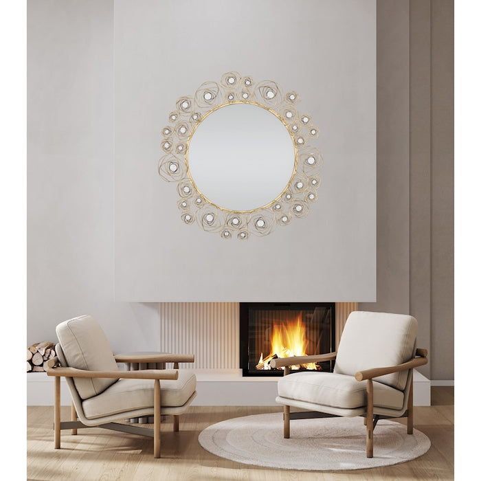 Varaluz Ethereal Rose 38" Wall Mirror, Havana Gold Ombre