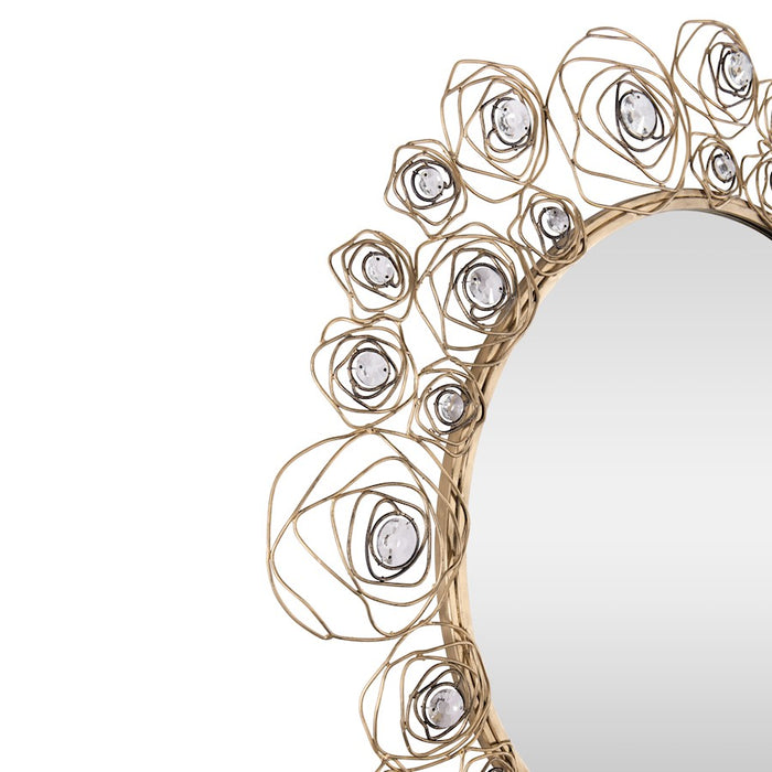 Varaluz Ethereal Rose 38" Wall Mirror, Havana Gold Ombre