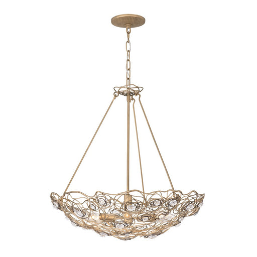 Varaluz Ethereal Rose 6 Light Inverted Pendant, Havana Gold Ombre