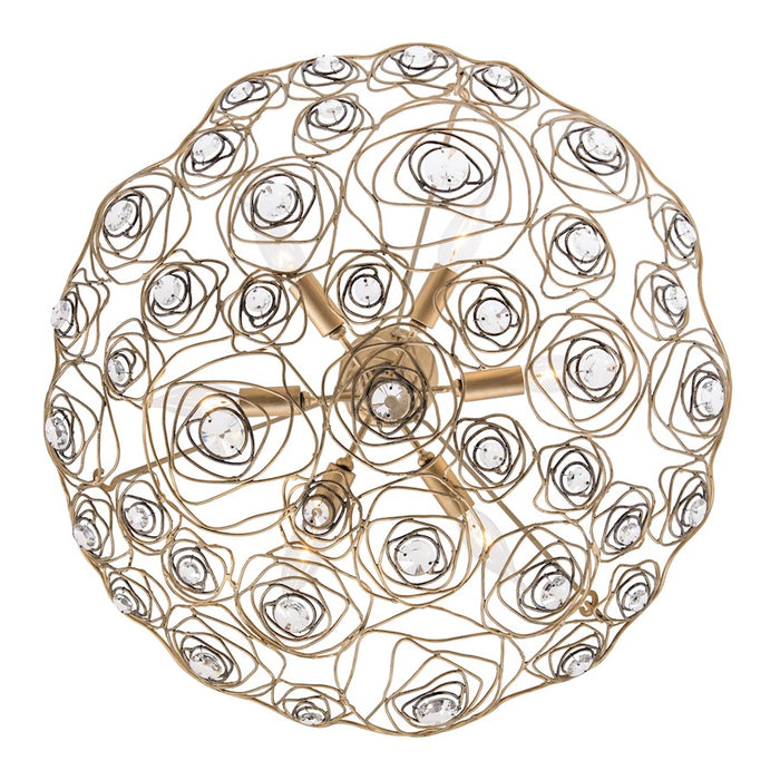 Varaluz Ethereal Rose 6 Light Inverted Pendant, Havana Gold Ombre