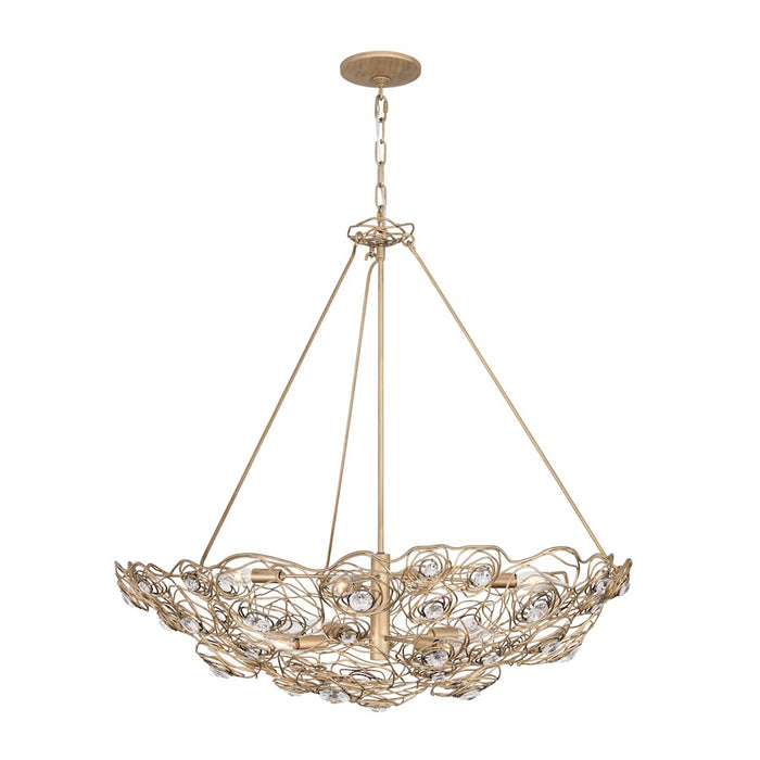 Varaluz Ethereal Rose 8 Light Inverted Pendant, Havana Gold Ombre