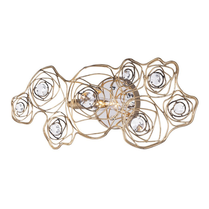 Varaluz Ethereal Rose 1 Light Sconce, Gold Ombre/Stainless Accents