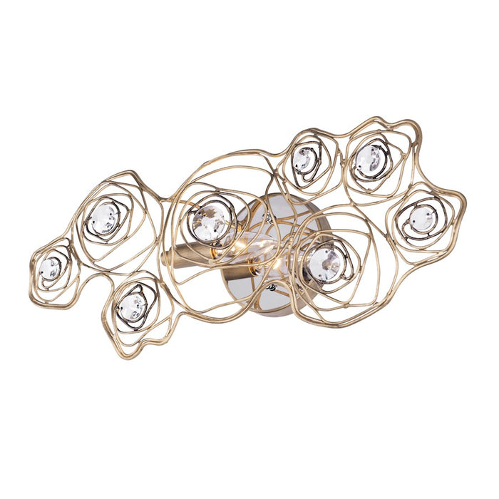 Varaluz Ethereal Rose 1 Light Sconce, Gold Ombre/Stainless Accents