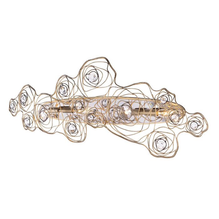 Varaluz Ethereal Rose 4 Light Sconce, Gold Ombre/Stainless Accents