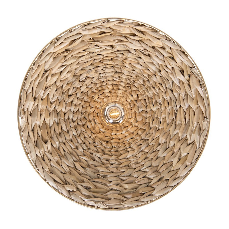 Varaluz Hilton Head 1 Light Medium Pendant, Gold/Seagrass
