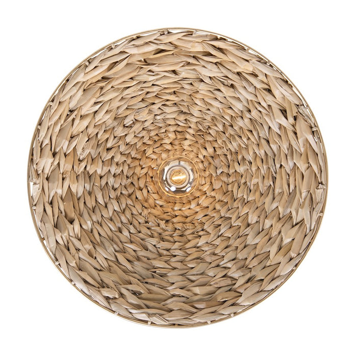 Varaluz Hilton Head 1 Light Medium Pendant, Gold/Seagrass