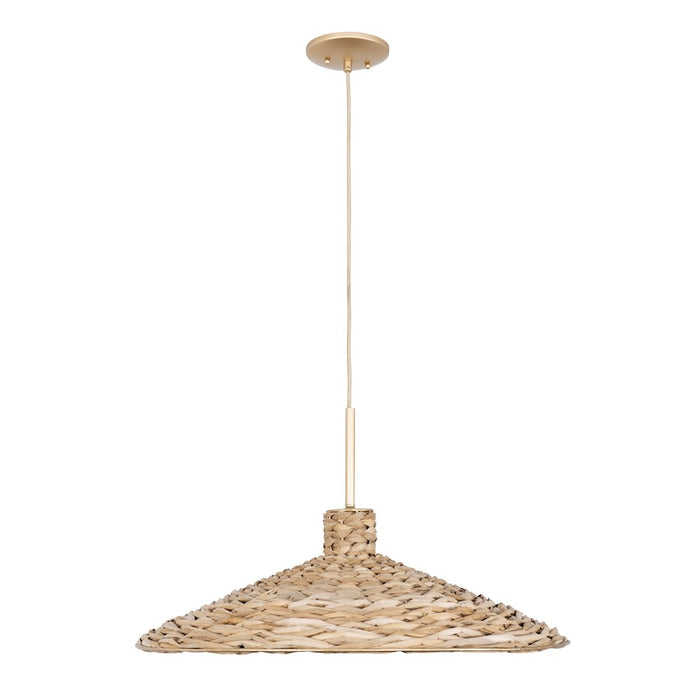 Varaluz Hilton Head 5 Light Large Pendant, Gold/Seagrass