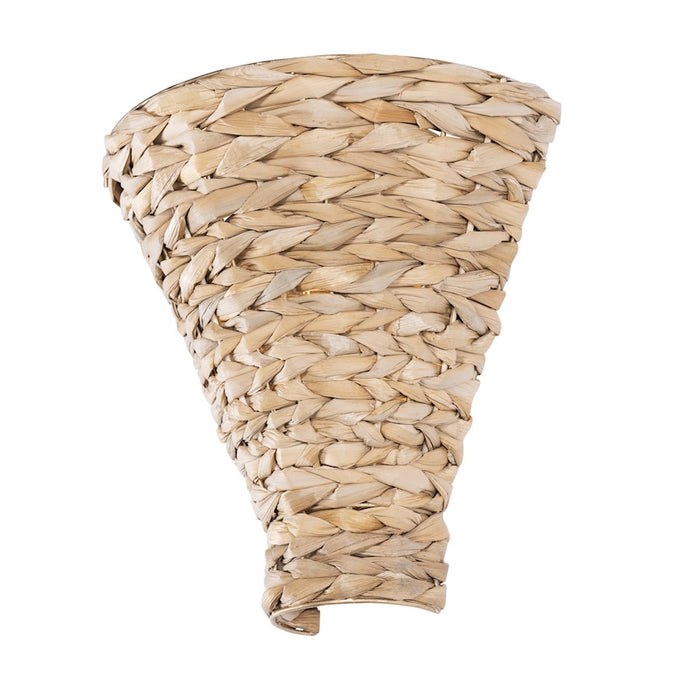 Varaluz Hilton Head 1 Light Sconce, French Gold/Natural Seagrass