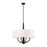 Varaluz Patchwork 4 Light Pendant, Black/Satin Brass/White Cotton - 503P04BLSB