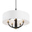 Varaluz Patchwork 5 Light Pendant, Black/Satin Brass/White Cotton