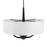 Varaluz Patchwork 5 Light Pendant, Black/Satin Brass/White Cotton