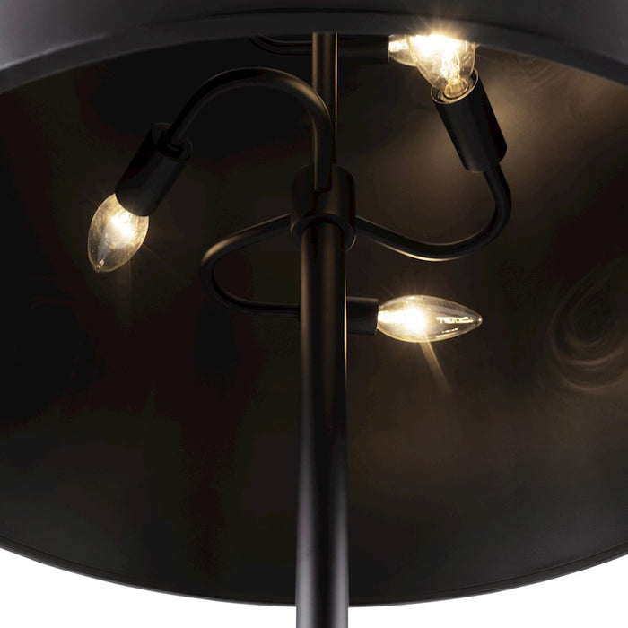 Varaluz Giustino 6 Light Floor Lamp, Matte Black/Matte Black